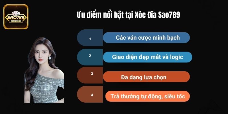 Điểm danh các ưu điểm nổi bật tại Xóc Đĩa Sao789