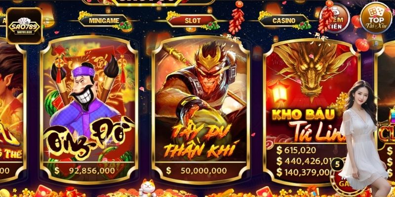 Game slot tại Sao 789 đa dạng thể loại chiều lòng mọi cược thủ