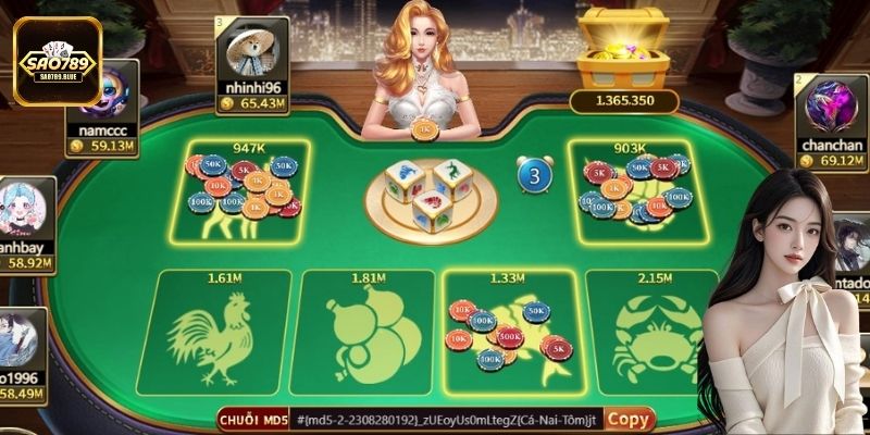 Hướng dẫn cách chơi cơ bản của game Bầu Cua tại Sao789
