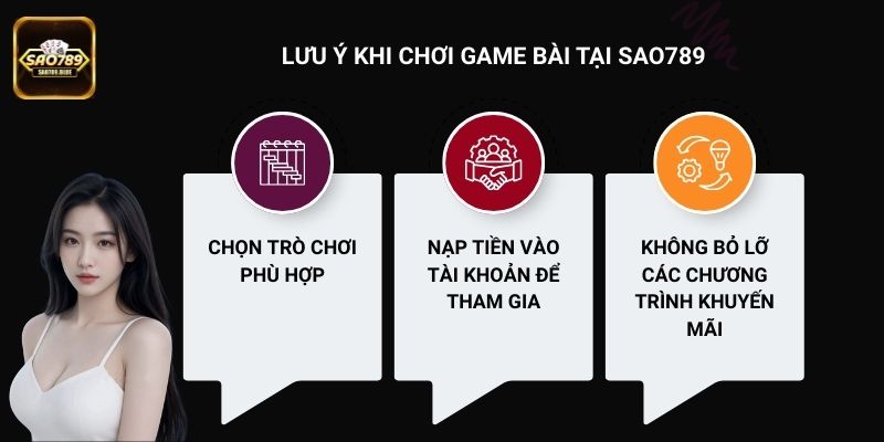 Khi chơi game bài tại Sao789 anh em cần lưu ý đến một số vấn đề