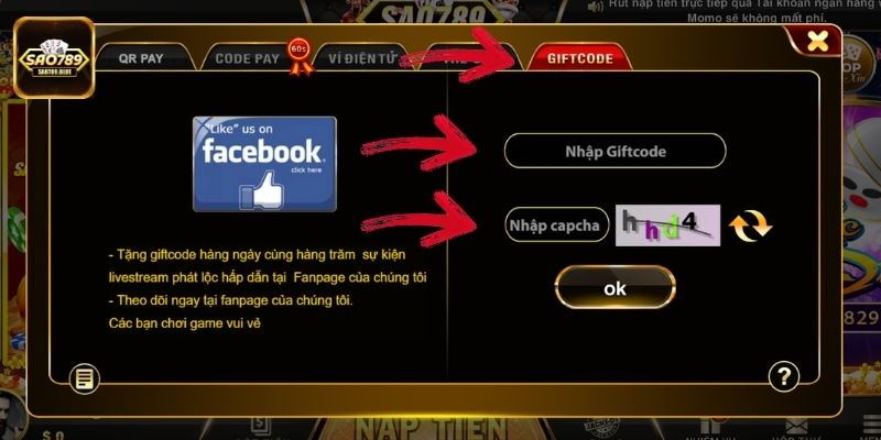 Nhập đầy đủ thông tin các mã do hệ thống yêu cầu